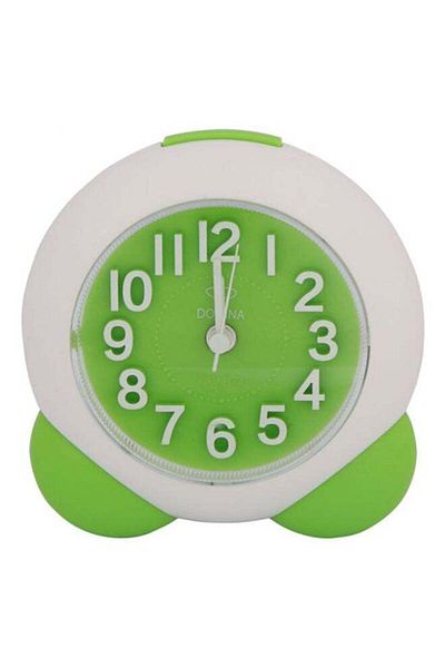 dojana Round Analog Alarm Clock Green