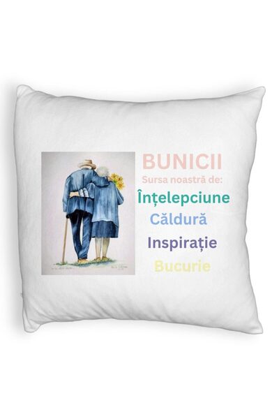 BEKZ Față de pernă pufoasă, pentru bunici 8 ani, 40x40 cm, albă