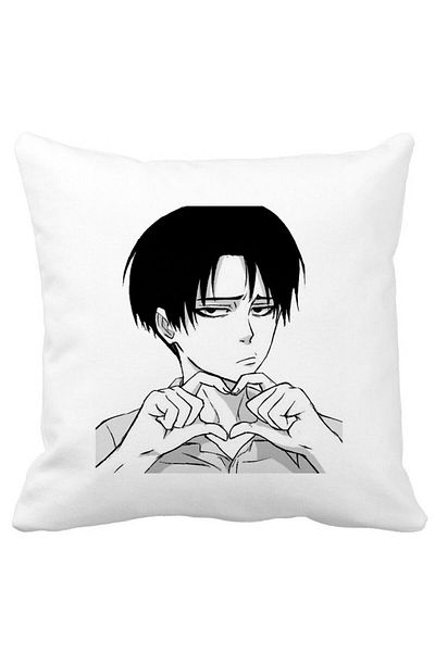 BEKZ Love You Levi Square Pillowcase, 40x40 Cm, White, Matte