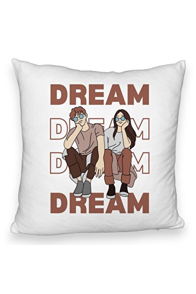 BEKZ Perna Decorativa Fluffy, Model Dream Friends, 40x40 cm, Alba, Husa Detas...