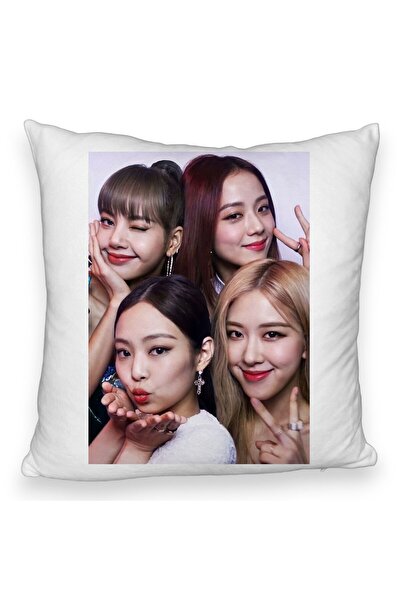 BEKZ Fata de perna Fluffy BlackPink, Model 8, 45×45 cm, Cu fermoar