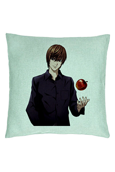 BEKZ Perna Decorativa cu Death Note SV, 40x40 cm, Verde Menta, Husa Detasabil...