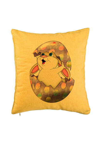 BEKZ Față de pernă, model iepuraș fericit, 40x40 cm, galben