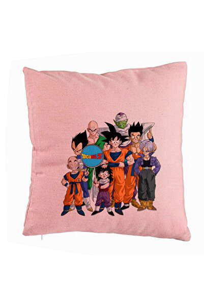 BEKZ Μαξιλαροθήκη με χαρακτήρες Dragonball 2, 40x40 εκ., Ροζ
