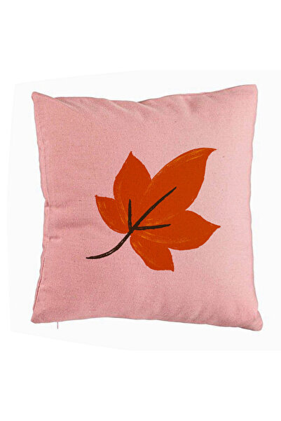 BEKZ Față de pernă cu frunze de toamnă, 40x40 cm, roz
