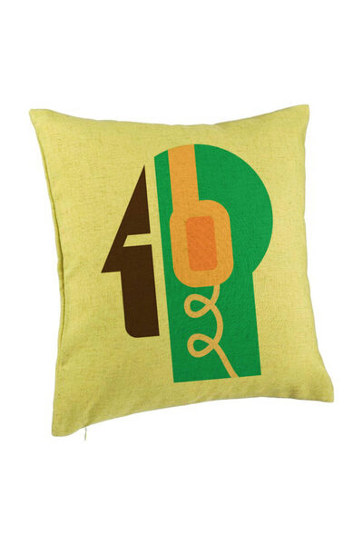 BEKZ Perna Decorativa, Model Abstract, 40x40 cm, Verde, Husa Detasabila, Burduf