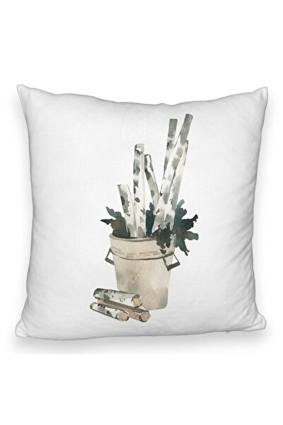 BEKZ Пухкава калъфка за възглавница с коледна тематика, 9, 40x40 см, бяла