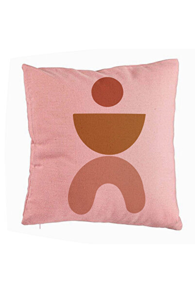 BEKZ Față de pernă, model creativ abstract 7, 40x40 cm, roz