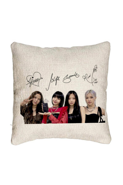 BEKZ Διακοσμητικό μαξιλάρι καναπέ, με μοτίβο Blackpink K-POP Signatures, 40x4...