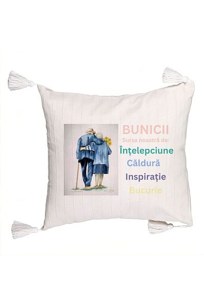 BEKZ Fringed Pillowcase for Grandmothers 8, 45x45 cm, With zipper