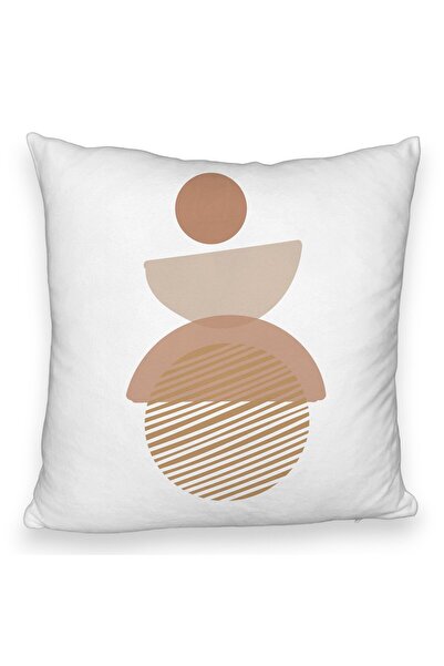 BEKZ Față de pernă pufoasă, model cu model abstract creativ 1, 40x40 cm, albă