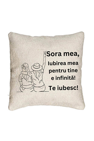 BEKZ Fata de perna Canapea Sora mea 8, 40x40 cm, Cu fermoar