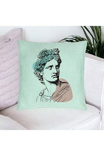 BEKZ Perna Decorativa, Model Apollo Belvedere, 40x40 cm, Verde Menta, Husa De...
