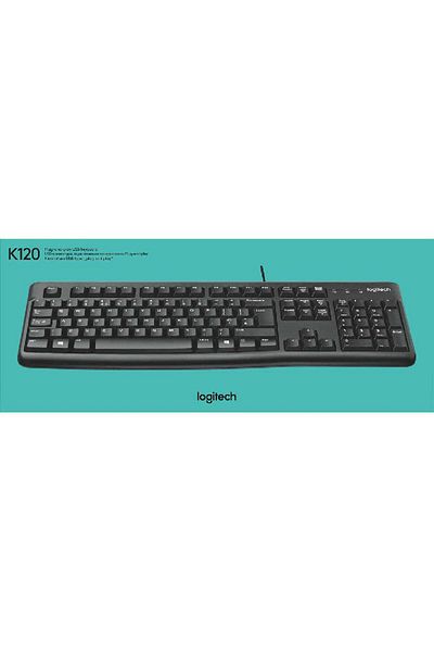 logitech K120 Keyboard Wired for Laptop/Desktop Computer/Gaming Desktop Computer/CPU Windows OS Black