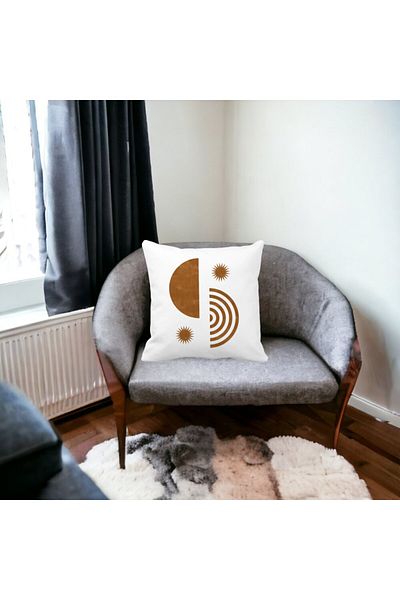 BEKZ Abstract Pillowcase 8.40x40 Cm, White, Matte