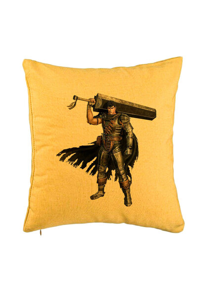 BEKZ Perna Decorativa cu Berserk 2, 40x40 cm, Galben, Husa Detasabila, Burduf