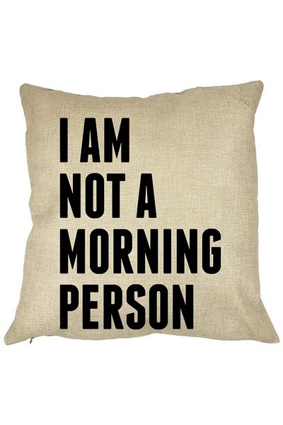 BEKZ Față de pernă pătrată I Am Not A Morning Person, 40x40 cm