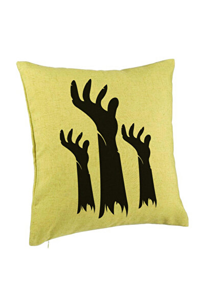 BEKZ Față de pernă cu motiv de Halloween 5, 40x40 cm, verde