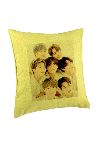 BEKZ Perna Decorativa BTS Army 10, 40×40 cm, Verde, Husa Detasabila, Burduf