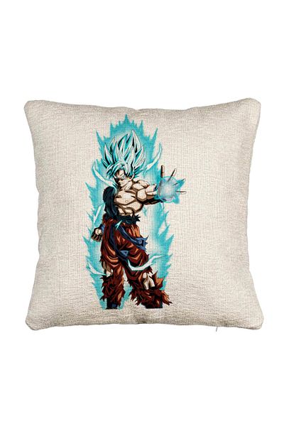 BEKZ Perna Decorativa Canapea cu Goku Vegeta Super Saiya Saiyan Dragon Ball, 40x40 cm, Cu fermoar