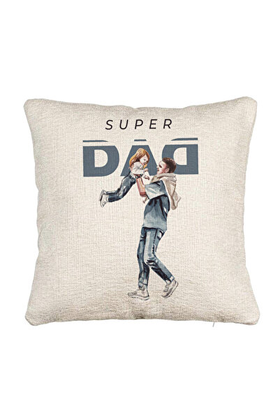 BEKZ Perna Decorativa Canapea, Model Super Dad, 40x40 cm, Cu fermoar