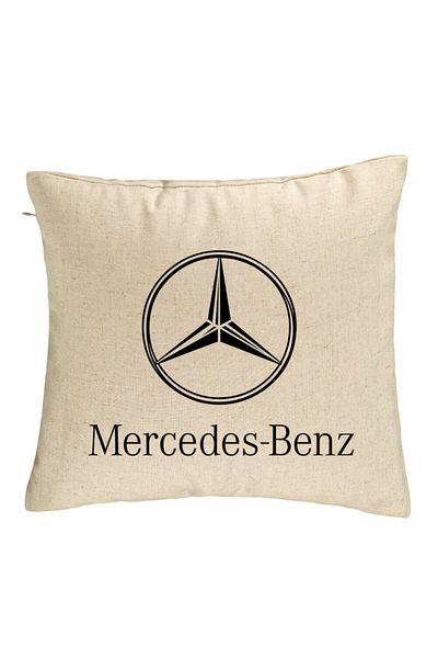 BEKZ Perna Decorativa, Model Mercedes, 40x40 cm, Bej, Husa Detasabila, Burduf