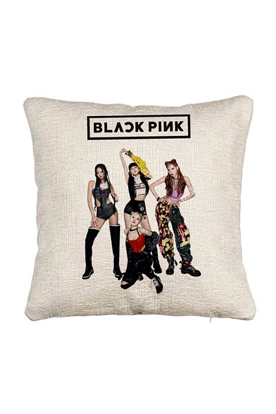 BEKZ Fata de perna Canapea BlackPink, Model 3, 40x40 cm, Cu fermoar