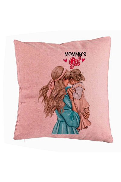 BEKZ Perna Decorativa, Model Mommy's Girl, 40x40 cm, Roz, Husa Detasabil...