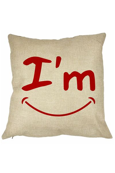 BEKZ Față de pernă pătrată I'm Happy, 40x40 cm