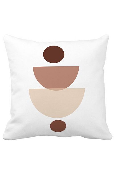 BEKZ Pillowcase With Creative Abstract Pattern 2.40x40 Cm, White, Matte