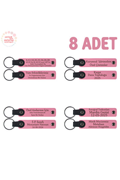 Miaju مجموعة من 8 سلاسل مفاتيح هدية على شكل بطاقة هوية مكتوبة باسم خاص باللون...