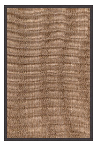 MACRO HOME 0465-Antrasit Kumaş Bordür Sisal Halı Kilim Hav Toz Vermez Kolay T...