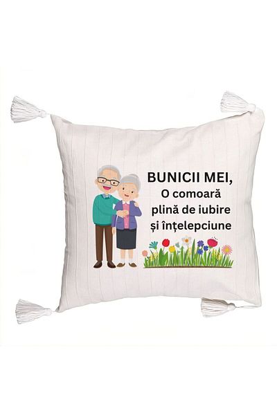 BEKZ Fringed Pillowcase for Grandmothers 4, 45x45 cm, With zipper