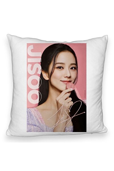 BEKZ Χνουδωτή μαξιλαροθήκη BlackPink Jisoo 3, 45×45 cm, με φερμουάρ