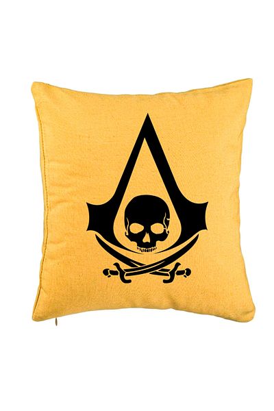 BEKZ Față de pernă cu fani Assassin's Creed, 40x40 cm, galbenă