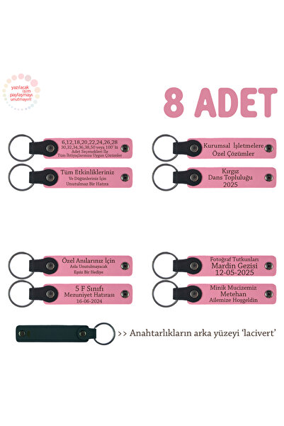 Miaju مجموعة من 8 سلاسل مفاتيح جلدية مكتوبة بأسماء هدايا لمحبي مناسبات خاصة ب...