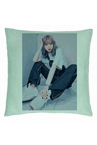 BEKZ Față de pernă Blackpink Lisa 3, 40×40 cm, verde mentă
