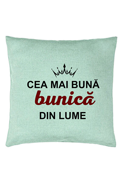 BEKZ Perna Decorativa pentru Bunica 9, 40x40 cm, Verde Menta, Husa Detasabila...