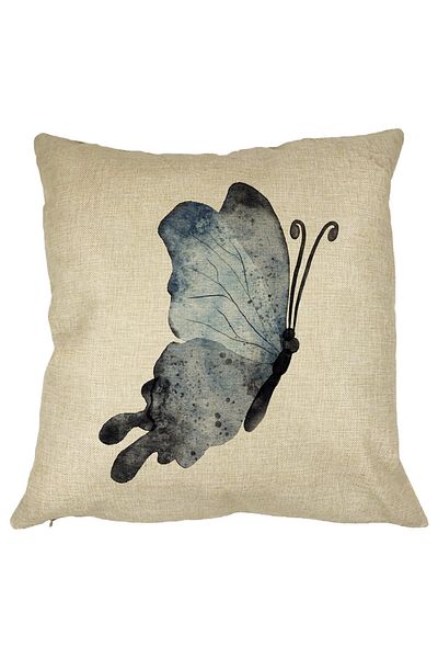 BEKZ Față de pernă Butterfly 2, albastră și neagră 40x40 cm