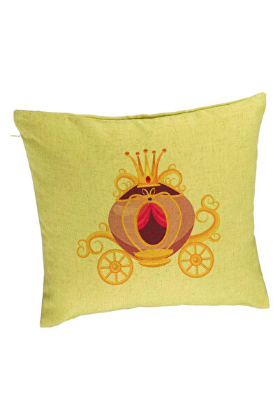 BEKZ Față de pernă, model trăsură regală, 40x40 cm, verde