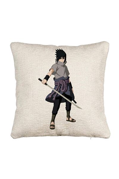 BEKZ Fata de perna Canapea cu Nsruto Sasuke, 40x40 cm, Cu fermoar