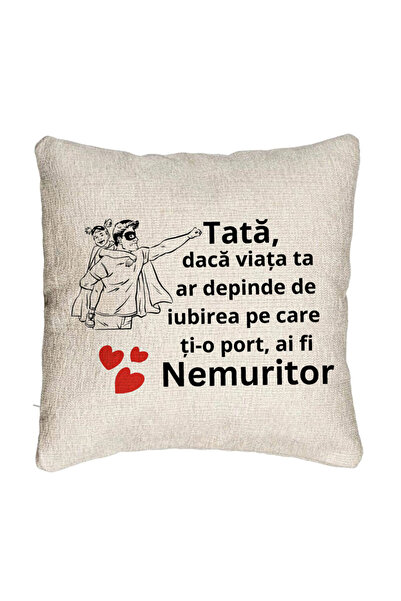 BEKZ Fata de perna Canapea, Model pentru Tata 7, 40x40 cm, Cu fermoar