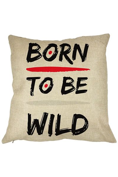 BEKZ Perna Decorativa, Born to Be Wild, 40x40 cm, Husa Detasabila, Burduf