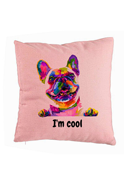 BEKZ Perna Decorativa, Model I'm cool Colorful, 40x40 cm, Roz, Husa Deta...
