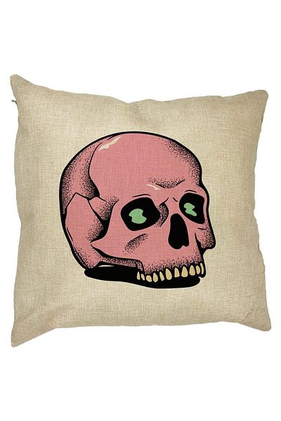 BEKZ Față de pernă cu motiv de craniu de Halloween, 2 buc., 40x40 cm