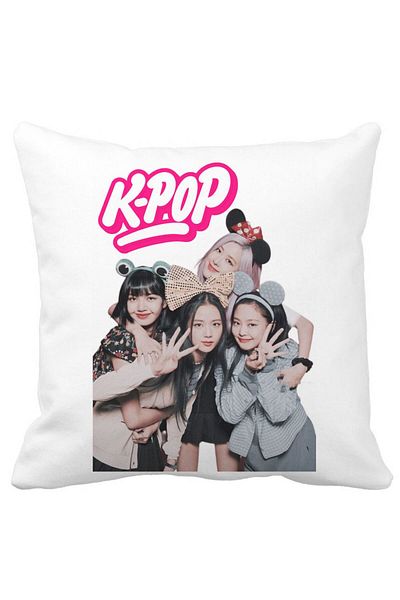 BEKZ K-pop Pillowcase, 40x40 Cm, White, Matte