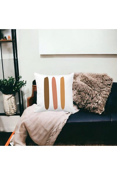 BEKZ Abstract Pillowcase 1.40x40 Cm, White, Matte