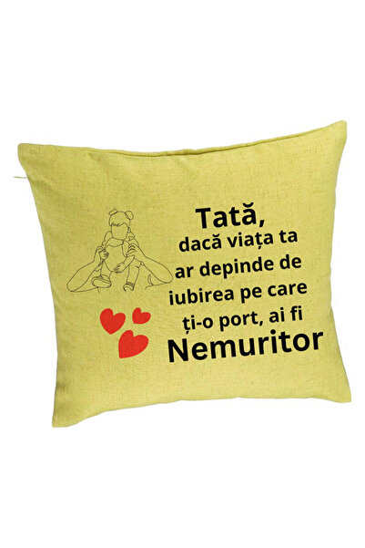 BEKZ Față de pernă, model pentru Tata 1, 40x40 cm, verde