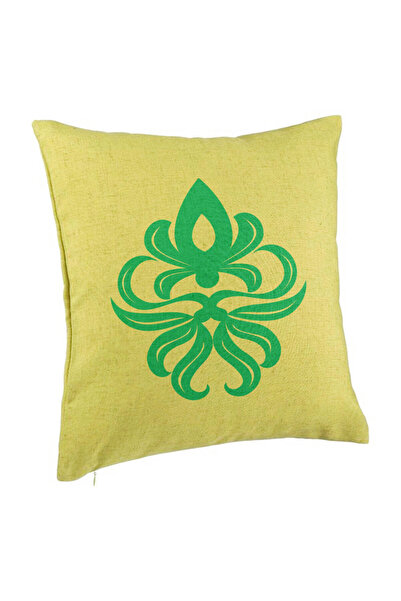 BEKZ Perna Decorativa, Model Abstract ART, 40x40 cm, Verde, Husa Detasabila, ...