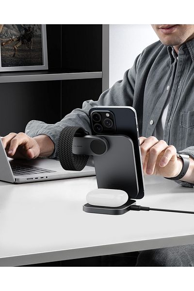 AUKEY MagFusion Z Qi2 3-in-1 Foldable Magnatic Fast Wireless Charging Station LC-MC312